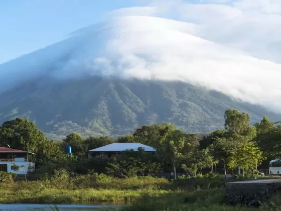 The view of Volcano Conception from Lake Nicaragua.