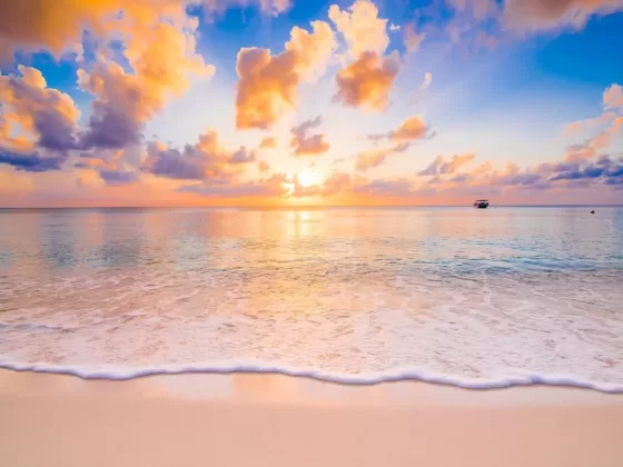 A typical sunset in Grand Cayman.