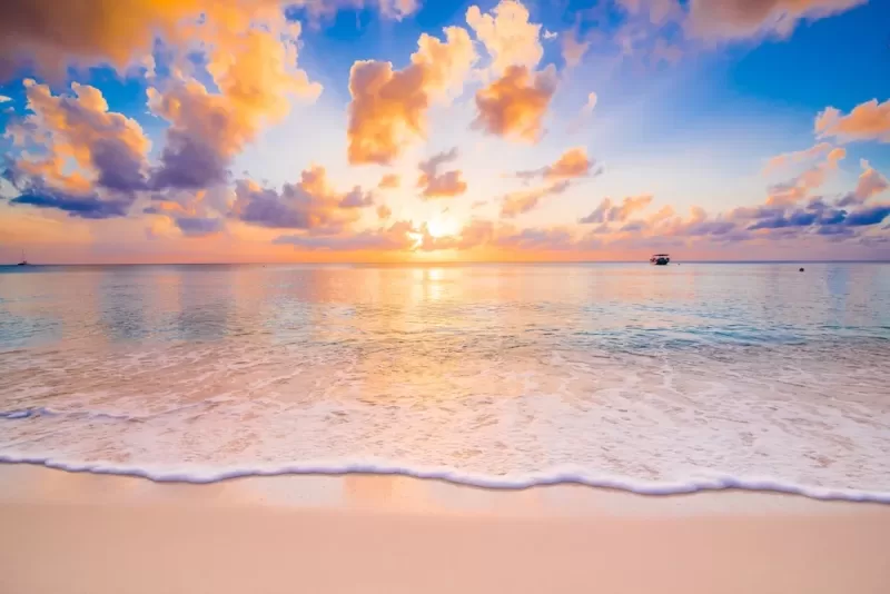 A typical sunset in Grand Cayman.